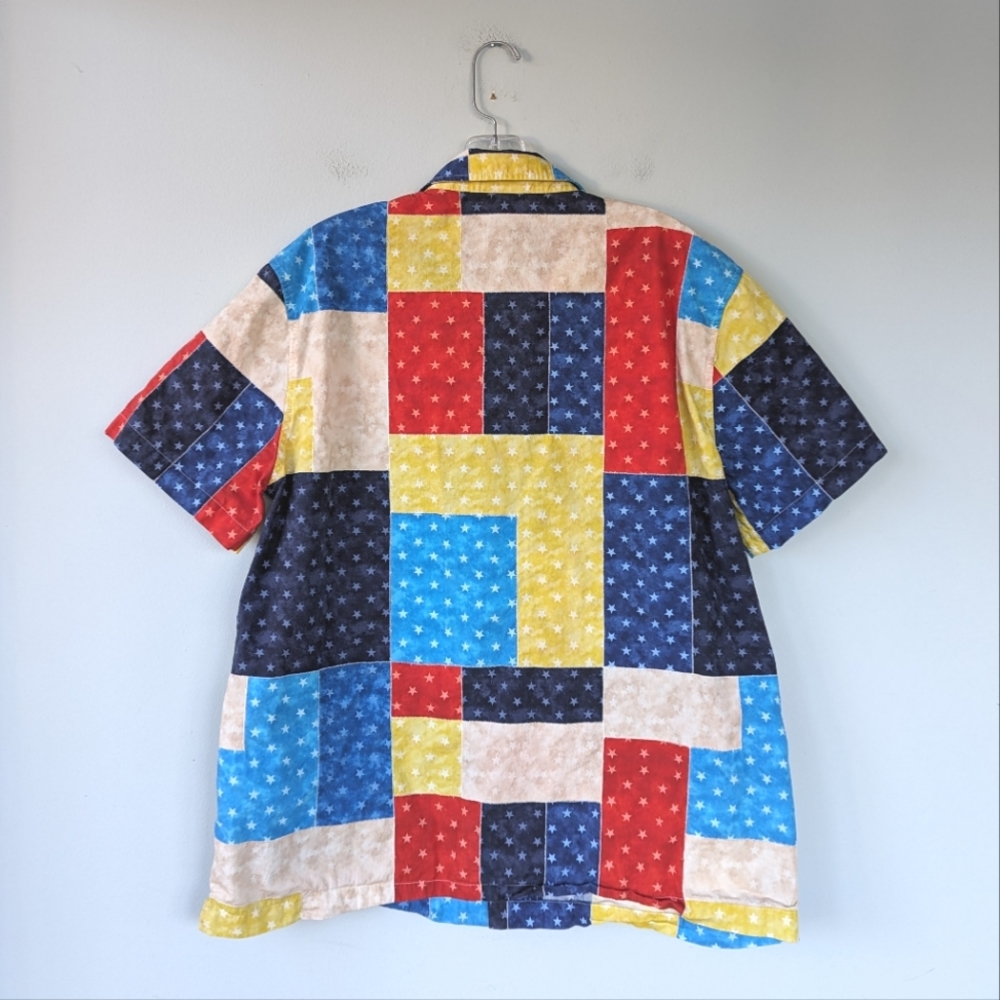 Kith Mixed Stars Patchwork Camp Collar Shirt - image 6